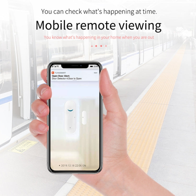 Tuya WiFi Door Magnetic Sensor Remote Intelligent Linkage Doors Windows Switch Anti-alarm APP Reminder Alarm - Door Window Alarm by PMC TechLife | Online Shopping South Africa | PMC TechLife