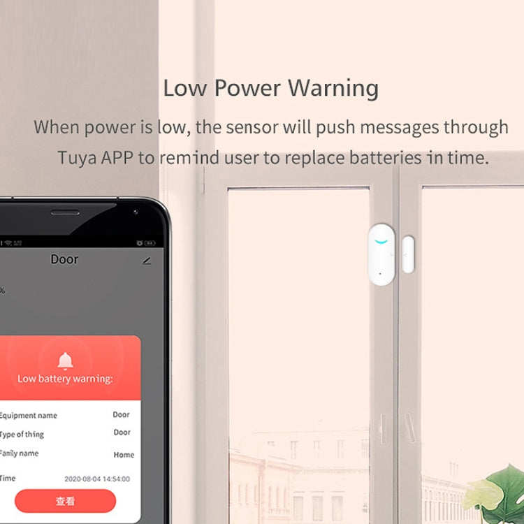 Tuya WiFi Door Magnetic Sensor Remote Intelligent Linkage Doors Windows Switch Anti-alarm APP Reminder Alarm - Door Window Alarm by PMC TechLife | Online Shopping South Africa | PMC TechLife