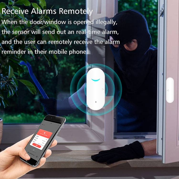 Tuya WiFi Door Magnetic Sensor Remote Intelligent Linkage Doors Windows Switch Anti-alarm APP Reminder Alarm - Door Window Alarm by PMC TechLife | Online Shopping South Africa | PMC TechLife