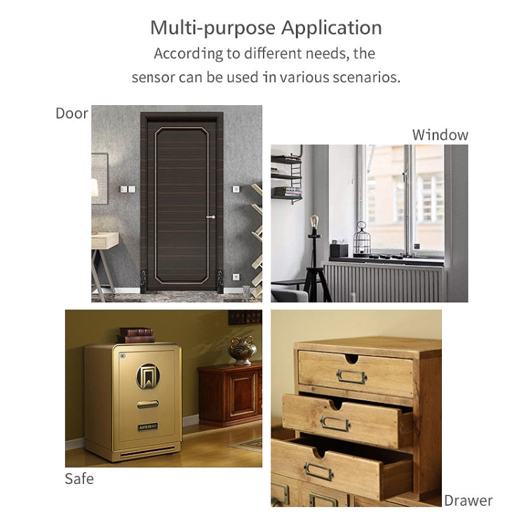 Tuya WiFi Door Magnetic Sensor Remote Intelligent Linkage Doors Windows Switch Anti-alarm APP Reminder Alarm - Door Window Alarm by PMC TechLife | Online Shopping South Africa | PMC TechLife