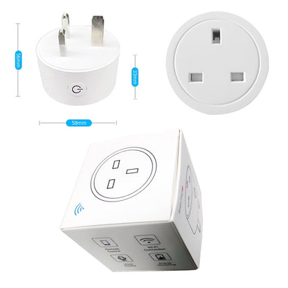 Tuya Smart App Wifi Smart Socket Phone Remote Timing Voice Switch Supports Alexa US Plug, Style: 16A Power Model - Smart Socket by PMC Jewellery | Online Shopping South Africa | PMC Jewellery