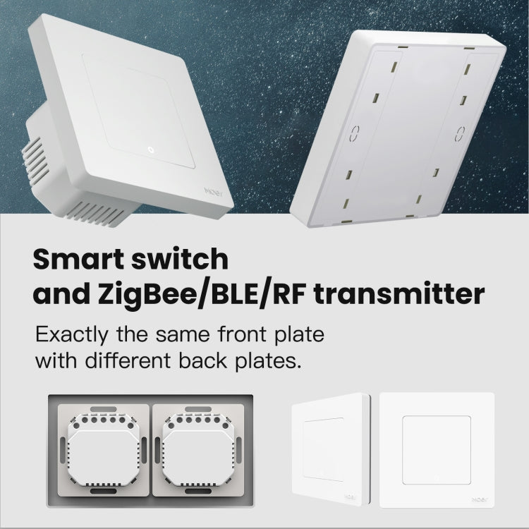 Tuya ZigBee Smart Single-fire Zero-fire Sharing Timing Voice Wall Switch EU Plug, Style: 1 Way (White) - Smart Switch by PMC TechLife | Online Shopping South Africa | PMC TechLife