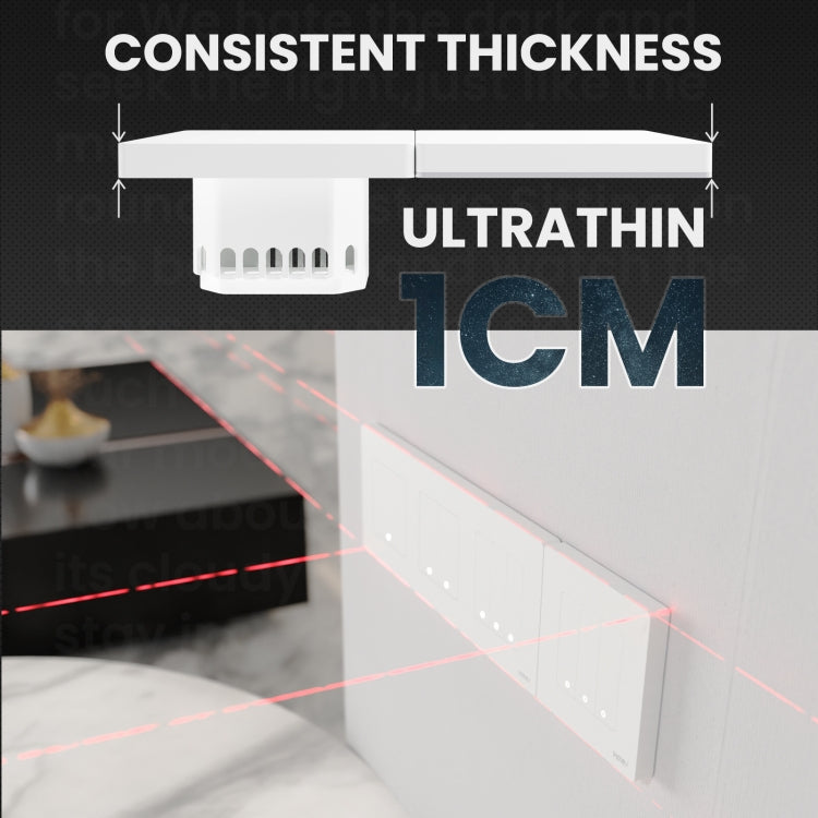 Tuya ZigBee Smart Single-fire Zero-fire Sharing Timing Voice Wall Switch EU Plug, Style: 3 Ways (White Scene Casual Post) - Smart Switch by PMC TechLife | Online Shopping South Africa | PMC TechLife