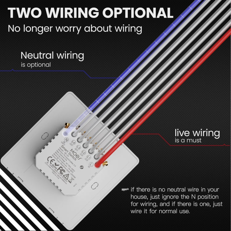 Tuya ZigBee Smart Single-fire Zero-fire Sharing Timing Voice Wall Switch EU Plug, Style: 3 Ways (White Scene Casual Post) - Smart Switch by PMC TechLife | Online Shopping South Africa | PMC TechLife