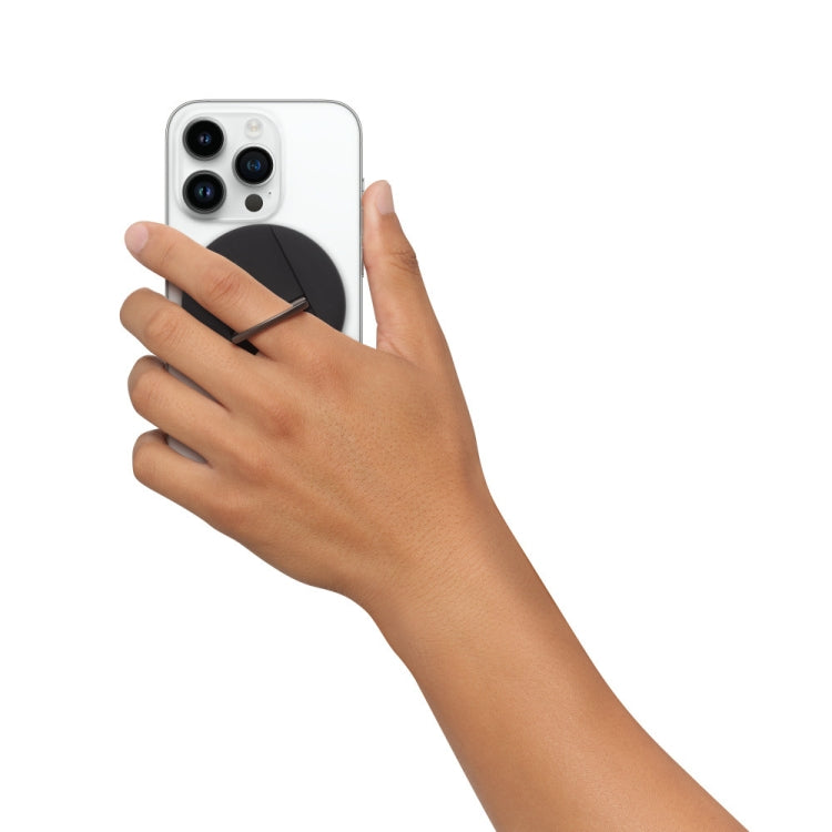 Magnetic Finger Ring Holder For MagSafe Phone MacBook Camera Mount Stand(Black) - Ring Holder by PMC TechLife | Online Shopping South Africa | PMC TechLife