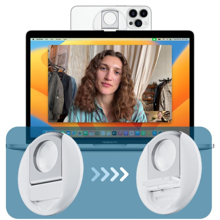 Magnetic Finger Ring Holder For MagSafe Phone MacBook Camera Mount Stand(White) - Ring Holder by PMC Jewellery | Online Shopping South Africa | PMC Jewellery