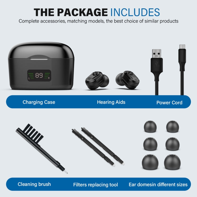 Z-127D In-ear Sound Amplifier Digital Display Hearing Aid Earphone(Complexion) - Hearing Aids by PMC TechLife | Online Shopping South Africa | PMC TechLife | Buy Now Pay Later Mobicred