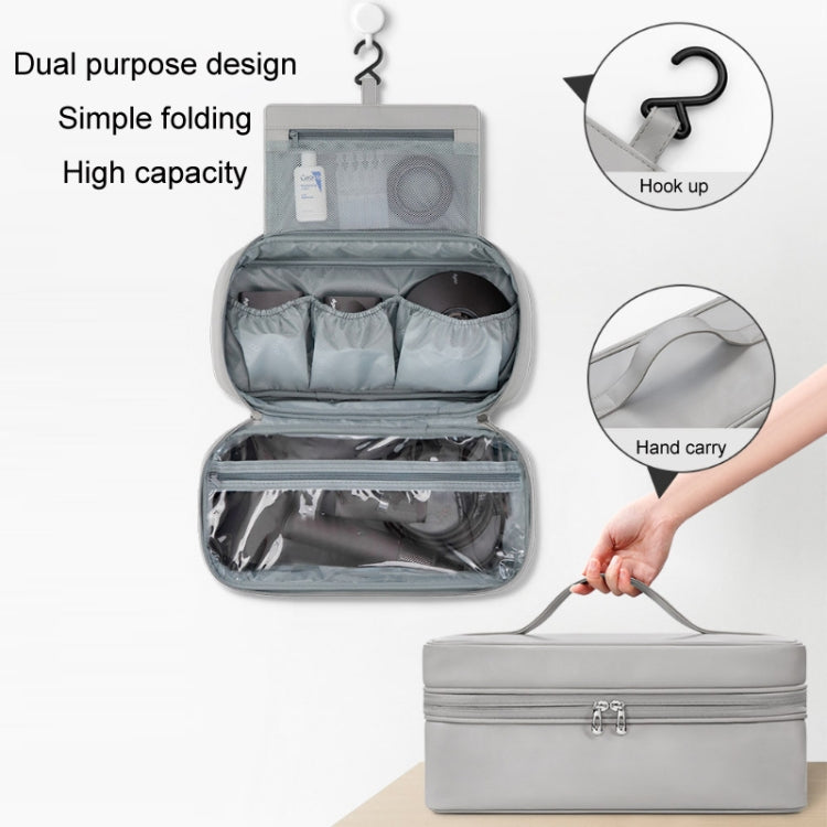 Baona BN-DS006 for Dyson Airwrap Multifunctional PU Leather Storage Bag(Grey) - Dyson Accessories by Baona | Online Shopping South Africa | PMC Jewellery