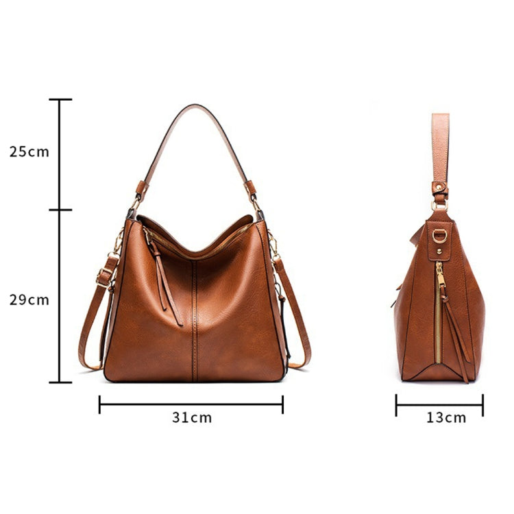 7871 Large Capacity Adjustable Leather Tote Bag Multi-compartment Shoulder Bag, Color: Black - free shipping - PMC TechLife - Order now!