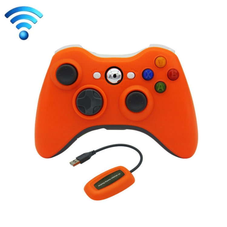 For Microsoft Xbox 360 / PC XB13 Dual Vibration Wireless 2.4G Gamepad With Receiver(Orange) - Gamepad by PMC Jewellery | Online Shopping South Africa | PMC Jewellery