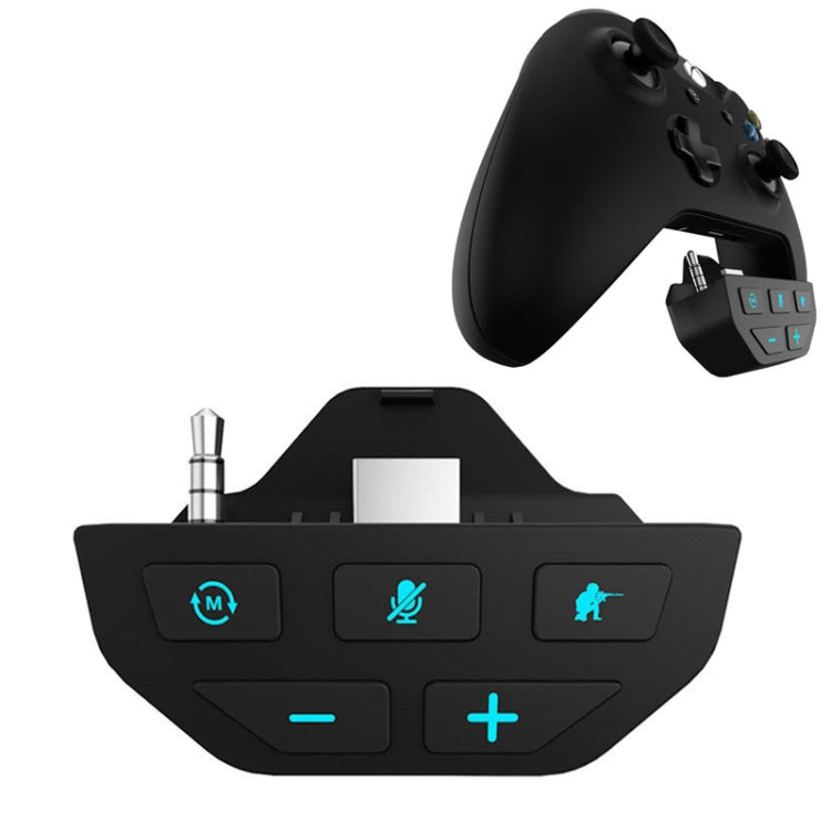 For Microsoft Xbox One S / X / Elite HS-XO193A Gamepad Sound Enhancer 3.5mm Converter Headphone Adapter(Black) - Adapter & Cable by PMC TechLife | Online Shopping South Africa | PMC TechLife