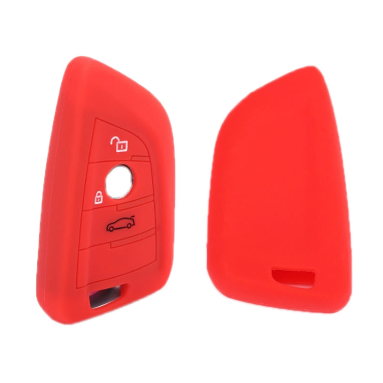 For BMW 1 Series X4/X2/XM5 2pcs Soft Silicone Remote Key Cover(Pink) - Car Key Cases by PMC TechLife | Online Shopping South Africa | PMC TechLife