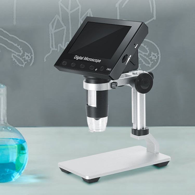 DM3 4.3-Inch Screen LED Light 1000X HD Portable Electronic Digital Microscope, Specification: Metal - free shipping - PMC TechLife - Order now!