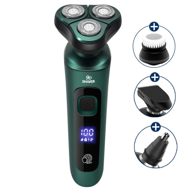 4 In 1 Smart Electric Shaver LCD Digital Display Three-head USB Rechargeable Floating Razor - free shipping - PMC TechLife - Order now!