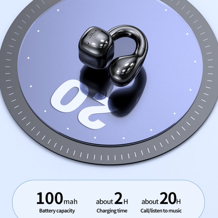 M10 IPX5 Waterproof Ear Clip Bluetooth Earphones, Style: Single White - Bluetooth Earphone by PMC TechLife | Online Shopping South Africa | PMC TechLife