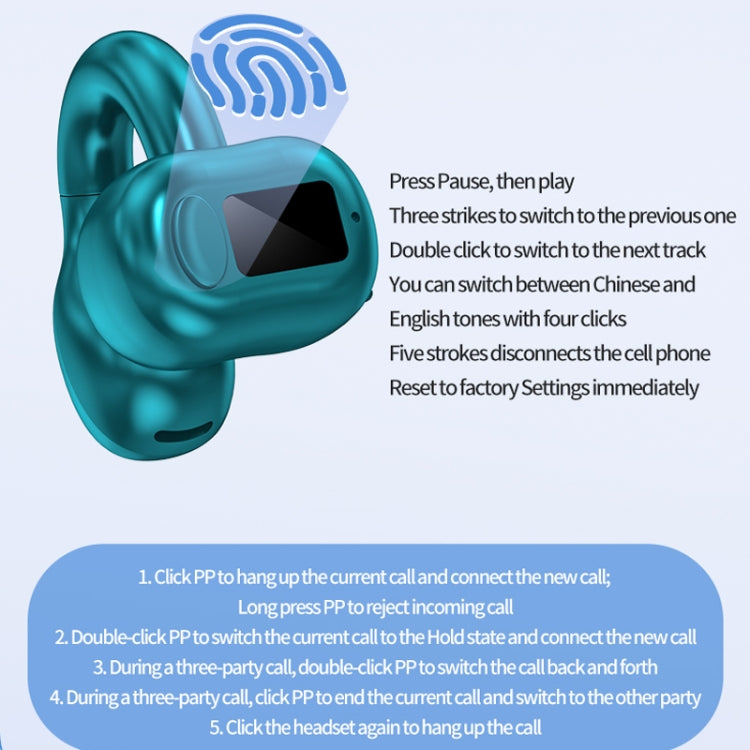 M10 IPX5 Waterproof Ear Clip Bluetooth Earphones, Style: Single Pink - Bluetooth Earphone by PMC TechLife | Online Shopping South Africa | PMC TechLife