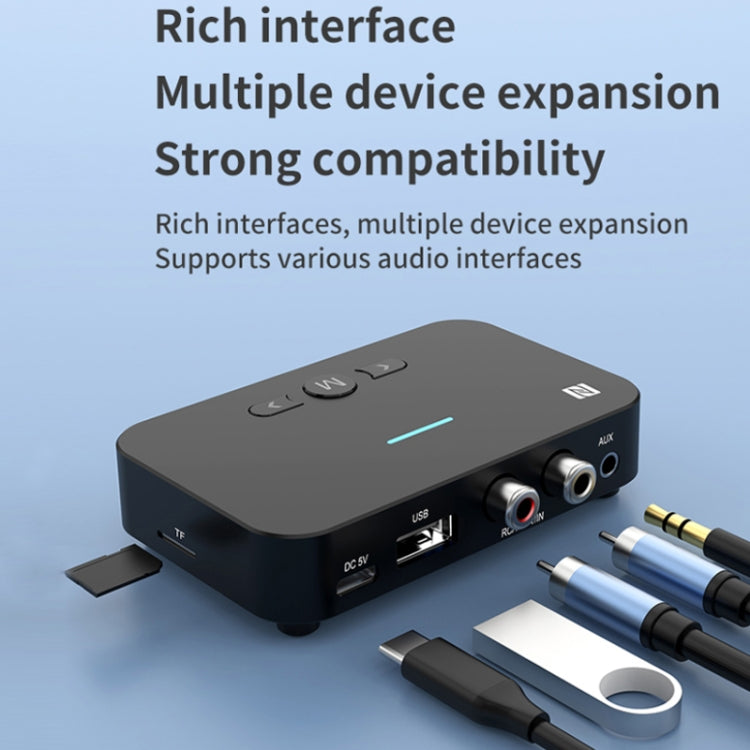 A2 NFC 5.1 Bluetooth U Disk/TF Card/AUX/RCA Receiving Transmitter - Audio Receiver Transmitter by PMC TechLife | Online Shopping South Africa | PMC TechLife