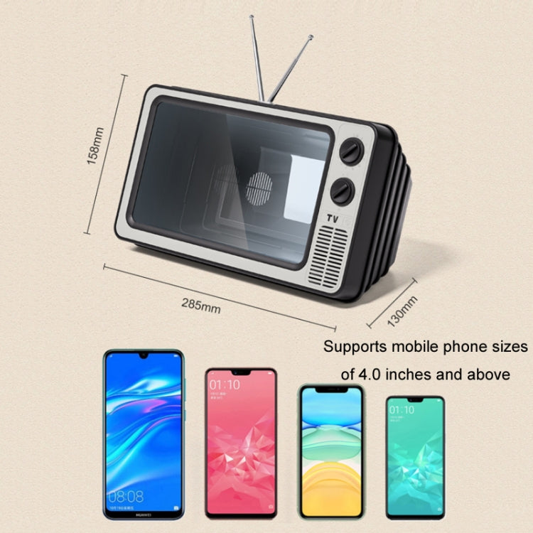 Retro TV Mobile Phone Screen Video Amplifier Mobile Phone Holder(Rose Gold) - Screen Magnifier by PMC TechLife | Online Shopping South Africa | PMC TechLife