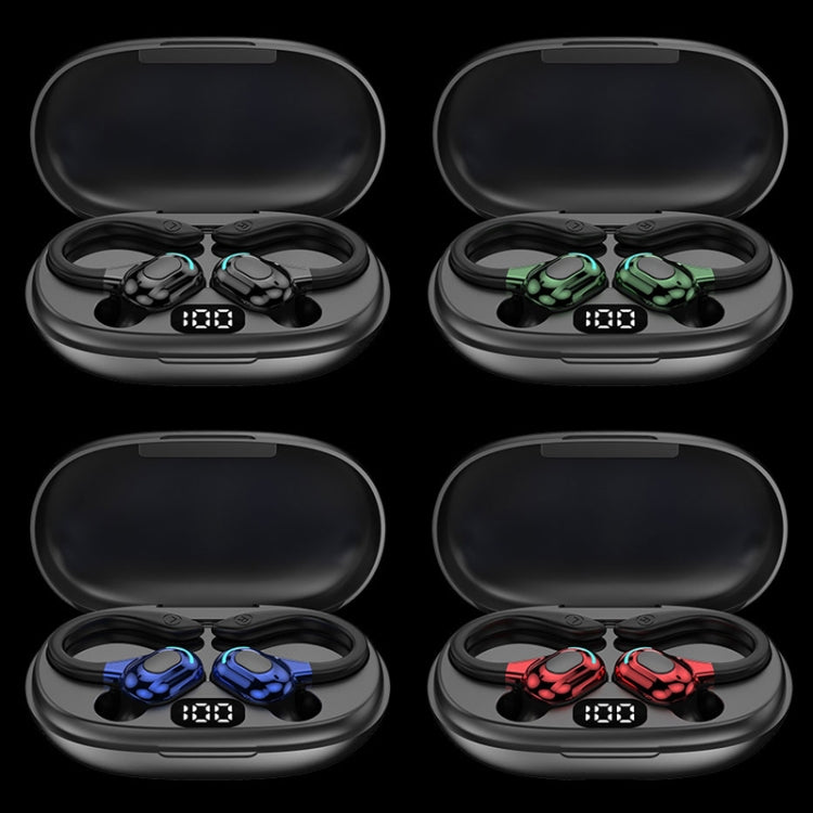 F8 Hanging Ear Stereo Wireless Bluetooth Earphones With Charging Bin(Green Double Ear) - Bluetooth Earphone by PMC TechLife | Online Shopping South Africa | PMC TechLife