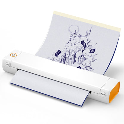 M08F Bluetooth Wireless Handheld Portable Thermal Printer(White Orange Tattoo Version) - Printer by PMC Jewellery | Online Shopping South Africa | PMC Jewellery