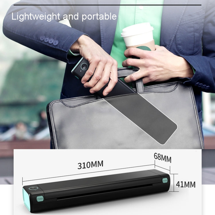 M08F Bluetooth Wireless Handheld Portable Thermal Printer(Green Tattoo Version) - Receipt Printers by PMC TechLife | Online Shopping South Africa | PMC TechLife | Buy Now Pay Later Mobicred