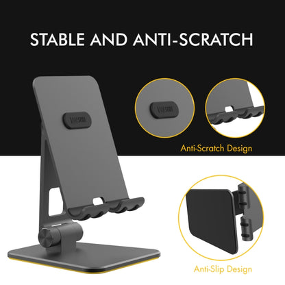 AhaStyle ST01 Double Swivel Aluminum Alloy Convenient Phone Charging Stand Base(Silver) - Desktop Holder by AhaStyle | Online Shopping South Africa | PMC Jewellery