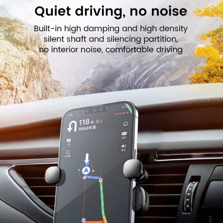 S03 Vehicle Air Outlet Gravity Navigation Mobile Phone Holder, Color: Black Spiral Clip - Car Holders by PMC TechLife | Online Shopping South Africa | PMC TechLife