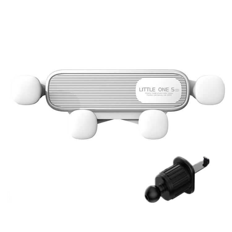 S03 Vehicle Air Outlet Gravity Navigation Mobile Phone Holder, Color: White Spiral Clip - Car Holders by PMC TechLife | Online Shopping South Africa | PMC TechLife