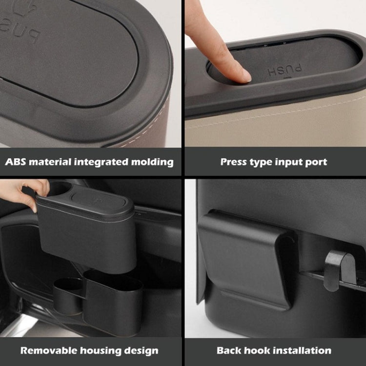 Car Seat Water Cup Holder Umbrella Storage Box Trash Can, Color: Beige Leather - Stowing Tidying by PMC TechLife | Online Shopping South Africa | PMC TechLife