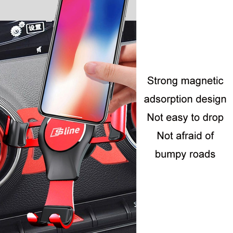 For Audi Car Strong Magnetic Phone Holder(A3/S3 Stand 1 Red) - Car Holders by PMC TechLife | Online Shopping South Africa | PMC TechLife