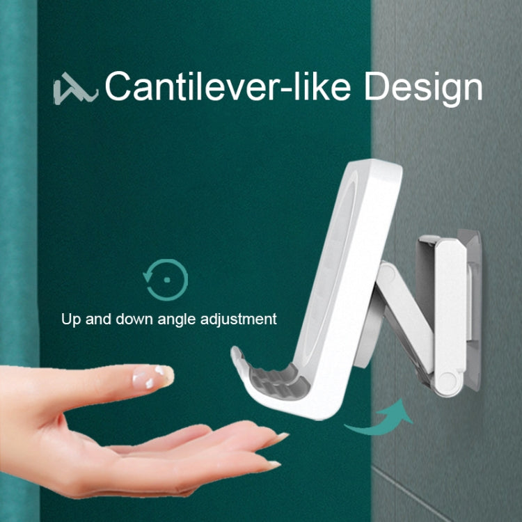 B86 Multifunctional Rotatable Punch-free Wall Mobile Phone Holder(White) - Hand-Sticking Bracket by PMC TechLife | Online Shopping South Africa | PMC TechLife