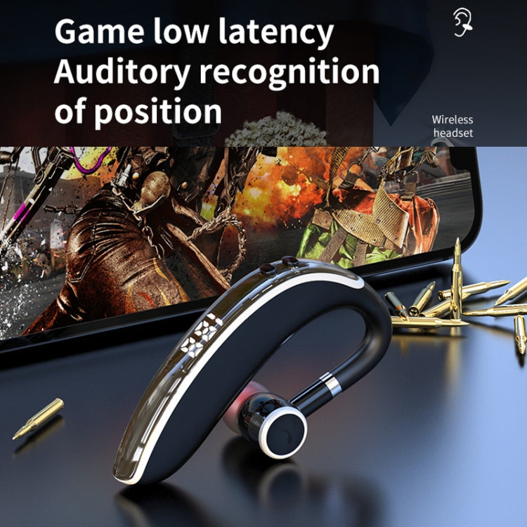 GL20 Digital Single-ear Rotating Universal Bluetooth Earphone(Black White) - Bluetooth Earphone by PMC TechLife | Online Shopping South Africa | PMC TechLife