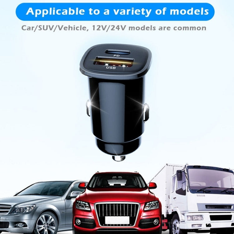 S-33 PD 30W Dual Port USB Super Fast Charge Car Charger - Cigar Socket by PMC TechLife | Online Shopping South Africa | PMC TechLife