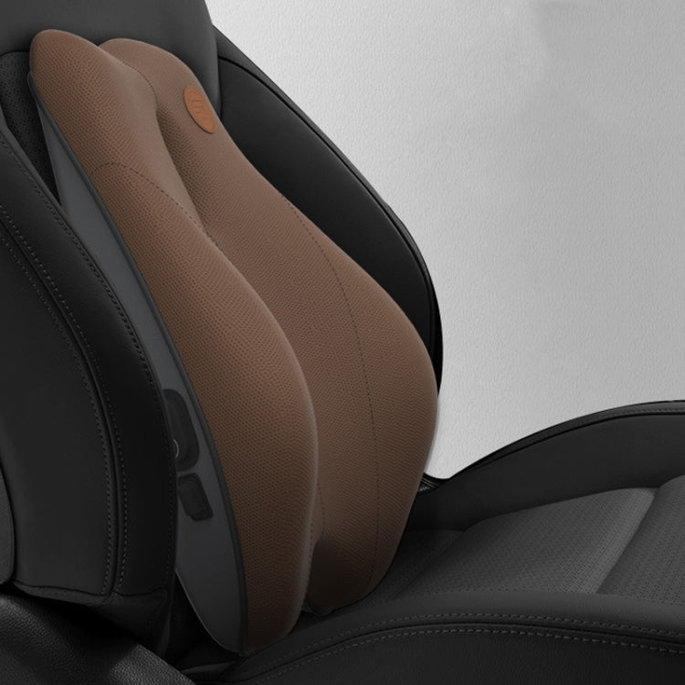 SR-21 Car Lumbar Cushion Headrest Seat Memory Foam Accessories, Style: Massage Lumbar Support (Brown) - Seat Accessories by PMC TechLife | Online Shopping South Africa | PMC TechLife