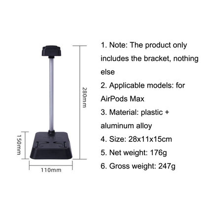 For AirPods Max Hifylux AP-HF5 Headphone Stand Mobile Phone Holder Storage Box(Black) - Anti-lost & Holder by Hifylux | Online Shopping South Africa | PMC Jewellery