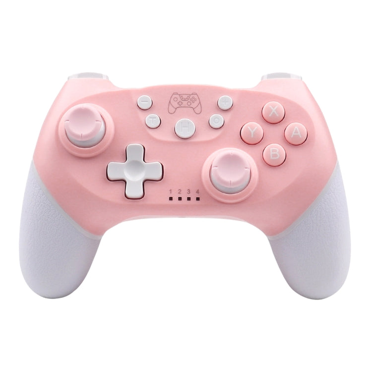 For Nintendo Switch Pro Wireless Bluetooth Handle with Macro Programming & Somatosensory Wake-up(White Pink) - free shipping - PMC TechLife - Order now!