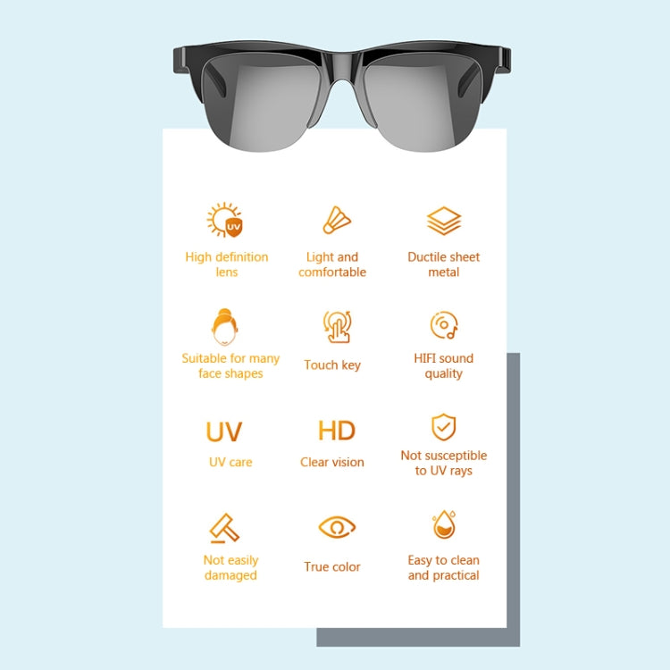 F08 Men Style Bluetooth 5.3 Smart Sunglasses Wireless Headset Anti-Strong Light Anti-Polarized Sunglasses - Bluetooth Earphone by PMC TechLife | Online Shopping South Africa | PMC TechLife | Buy Now Pay Later Mobicred