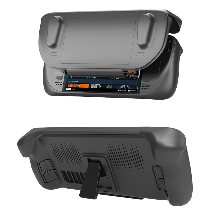 For Steam Deck JYS-SD012 Game Console All-inclusive Protective Case + Detachable Cover Set with Bracket(Black) - Accessories by PMC TechLife | Online Shopping South Africa | PMC TechLife