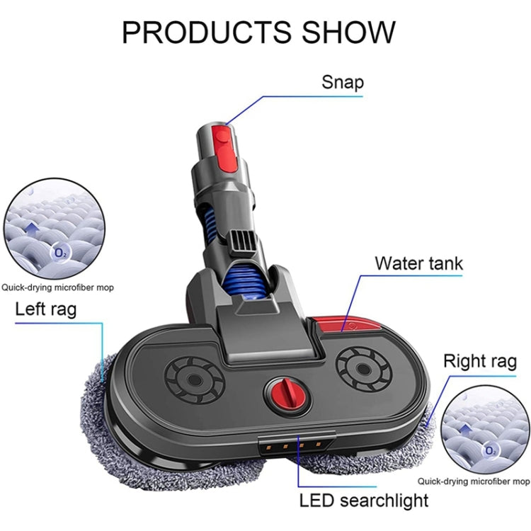 For Dyson V15  Vacuum Cleaner Electric Mopping Head Integrated Water Tank With 6pcs Rag - free shipping - PMC TechLife - Order now!