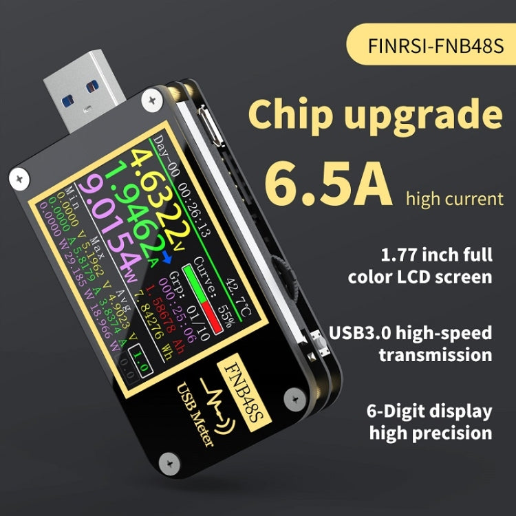 FNIRSI FNB48S USB Voltage Ammeter Multifunctional Fast Charge Tester, Specification: Bluetooth - free shipping - PMC TechLife - Order now!