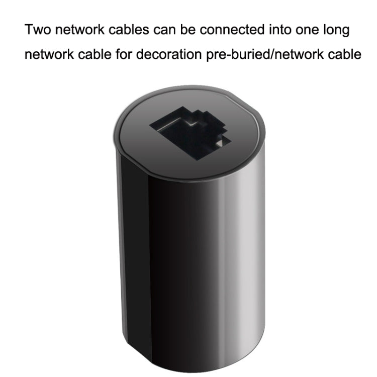 YM88013-Y Lightning Protection Version Network Straight-Through Head RJ45 Network Cable Double Pass Head(Black) - Lan Cable and Tools by PMC TechLife | Online Shopping South Africa | PMC TechLife