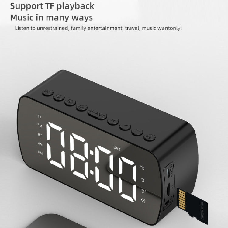 Q5 Outdoor Portable Card Bluetooth Speaker Small Clock Radio, Color: White 1400mAh - Mini Speaker by PMC TechLife | Online Shopping South Africa | PMC TechLife