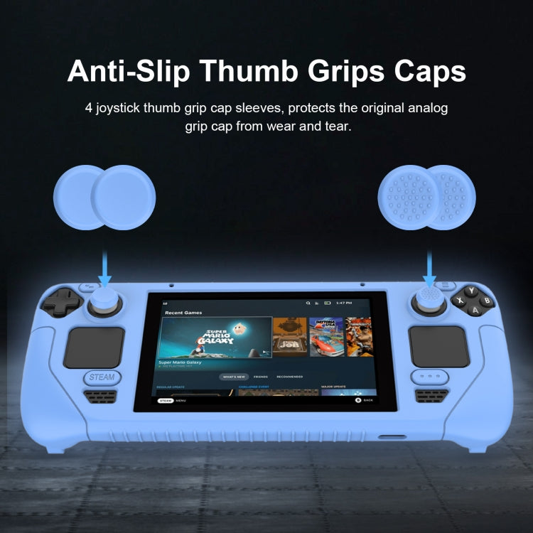 For Steam Deck Game Controller Soft Silicone Protective Cover Case With 4pcs Key Cap(Black) - free shipping - PMC TechLife - Order now!