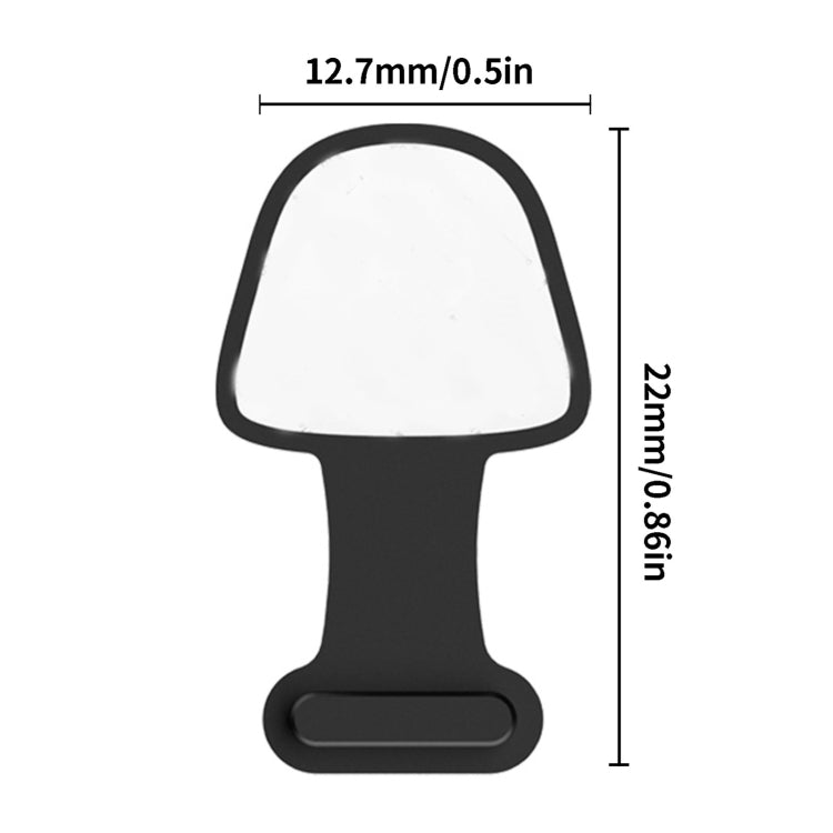 10pcs USB-C/Type-C  Mobile Phone Charging Port Silicone Anti-Dust Plug Back-adhesive Loss-proof Cover(Black) - Anti-dust & Ear Caps by PMC TechLife | Online Shopping South Africa | PMC TechLife