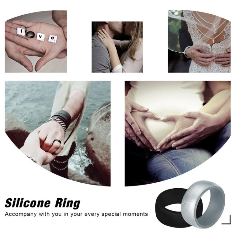 SiR013 8.7mm Curved Outdoor Sports Silicone Ring, Size: No.13(Light Grey) - Rings by PMC Jewellery | Online Shopping South Africa | PMC Jewellery