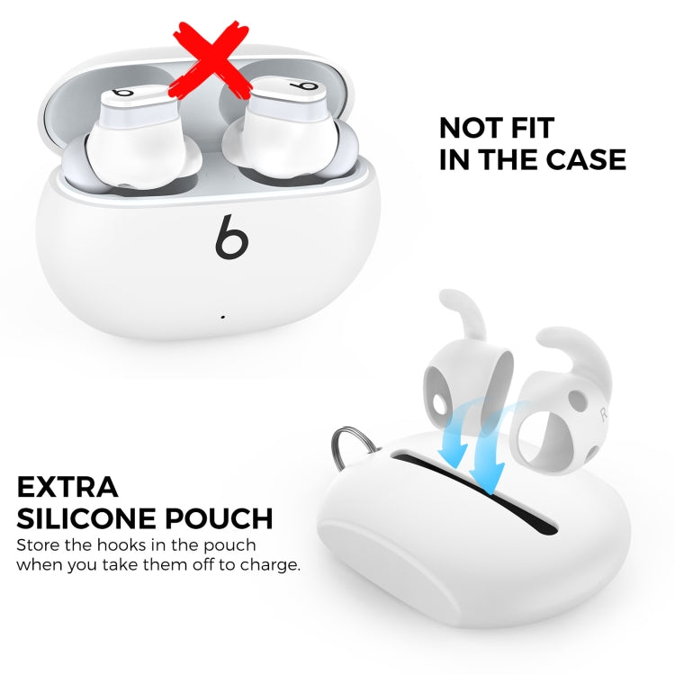 For Beats Studio Buds AhaStyle PT172 Earphone Silicone Ear Caps, Style: Earcap x 3+Case (White) - Anti-dust & Ear Caps by AhaStyle | Online Shopping South Africa | PMC TechLife | Buy Now Pay Later Mobicred