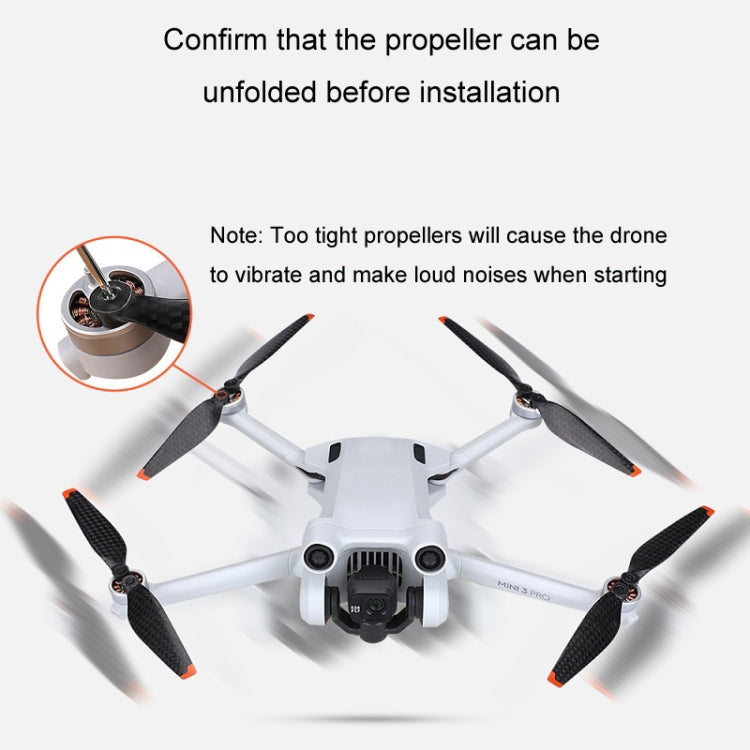 For DJI Mavic Mini 3Pro RCSTQ Drone Carbon Fiber Flight Propellers 1pair - DIY Propeller by RCSTQ | Online Shopping South Africa | PMC Jewellery
