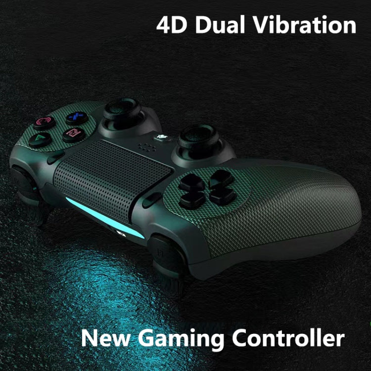 KM048 For PS4 Bluetooth Wireless Gamepad Controller 4.0 With Light Bar(Cangling Green) - Gamepads by PMC Jewellery | Online Shopping South Africa | PMC Jewellery