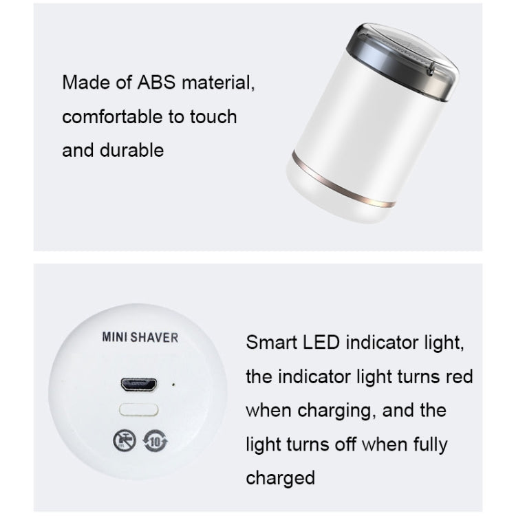 SH-588 USB Charging Electric Mini Shaver Portable Car Travel Shaver(White) - free shipping - PMC TechLife - Order now!