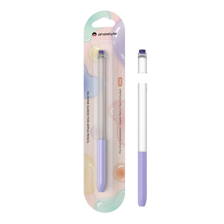 For Apple Pencil 2 AhaStyle PT-LC05 Jelly Style Translucent Silicone Protective Pen Case(Orange) - Pencil Accessories by AhaStyle | Online Shopping South Africa | PMC Jewellery | Buy Now Pay Later Mobicred